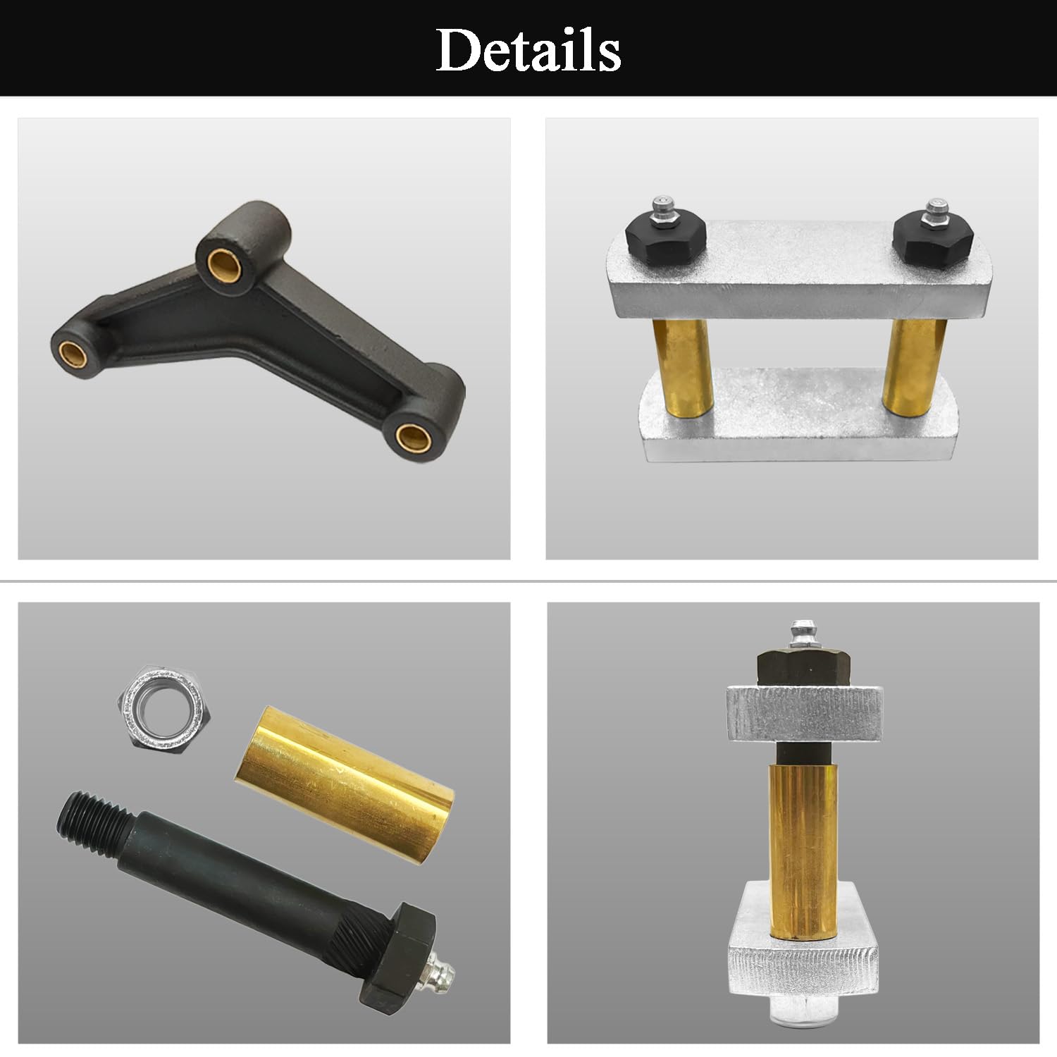 LLANNDER kit next to ruler showing scale and correct 3.125 inch shackle compatibility