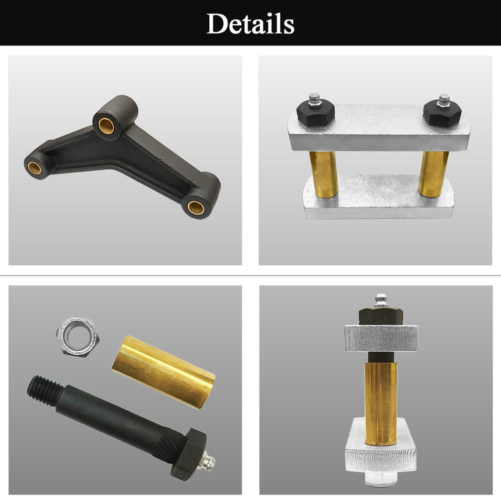 LLANNDER kit next to ruler showing scale and correct 3.125 inch shackle compatibility