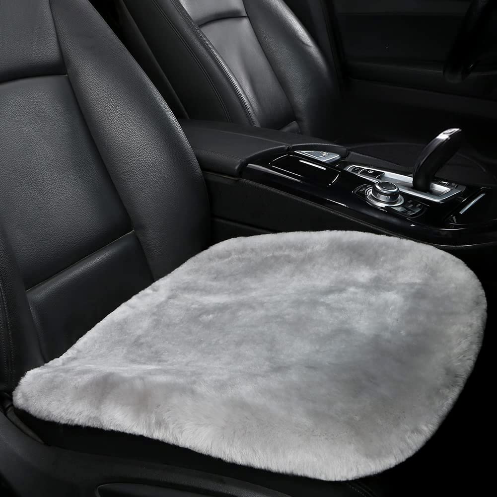 LLB front seat cushion installed showing plush grey comfort and improved seat protection