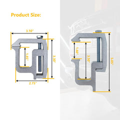 LLNSEAUTO clamps installed on camper shell illustrating easy no-drill attachment benefit