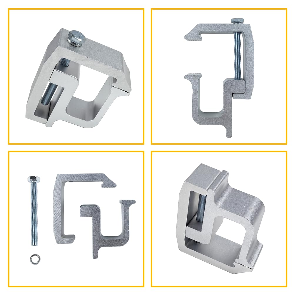 LLNSEAUTO clamps supporting ladder rack mounted on truck for temporary hauling use