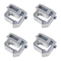 LLNSEAUTO four silver clamps front view showing complete set and mounting versatility