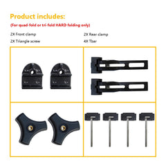 LLNSEAUTO rear clamp close view demonstrating wind‑resistance benefit
