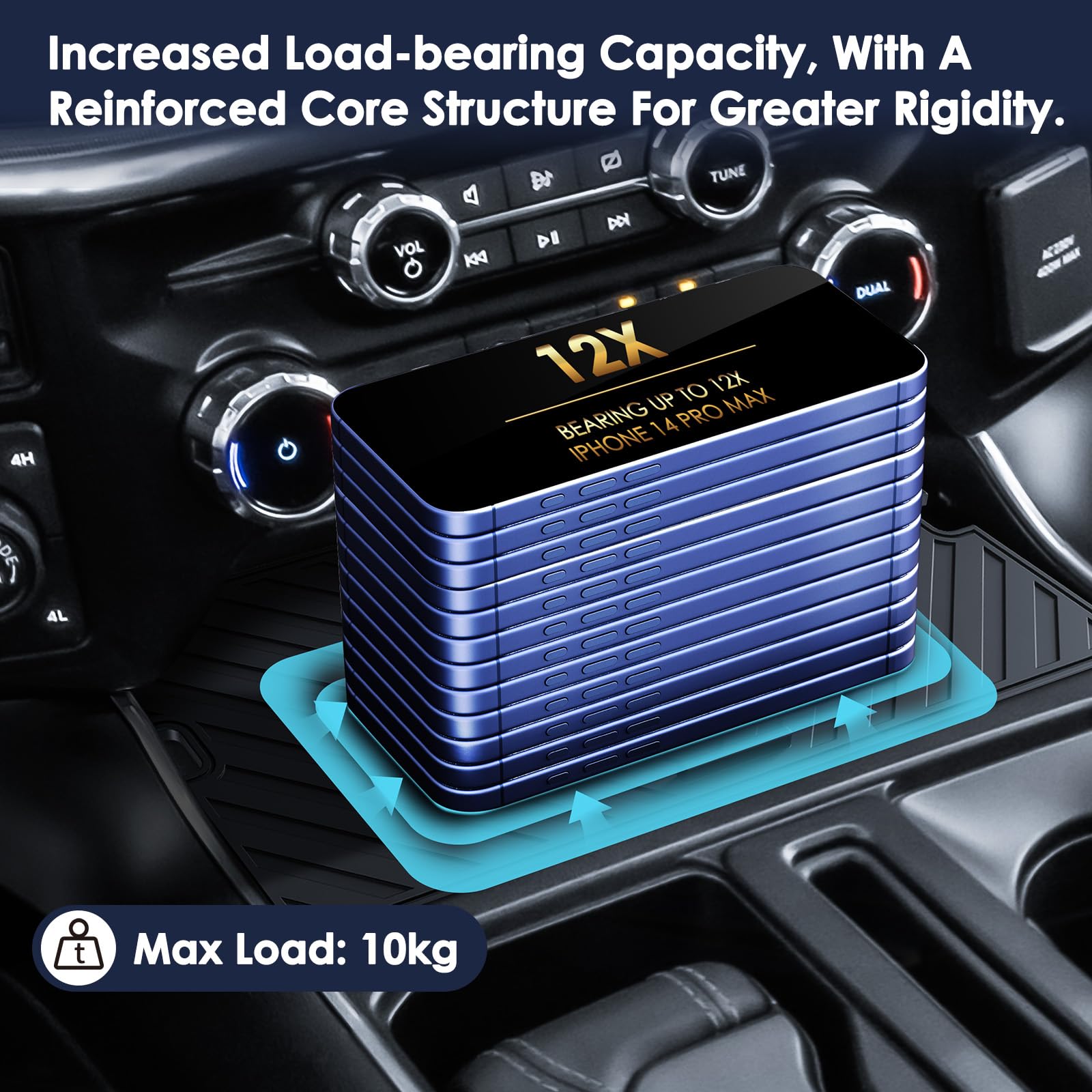 LLXGAB installed in Ford F150 interior improving organization and reducing rattle