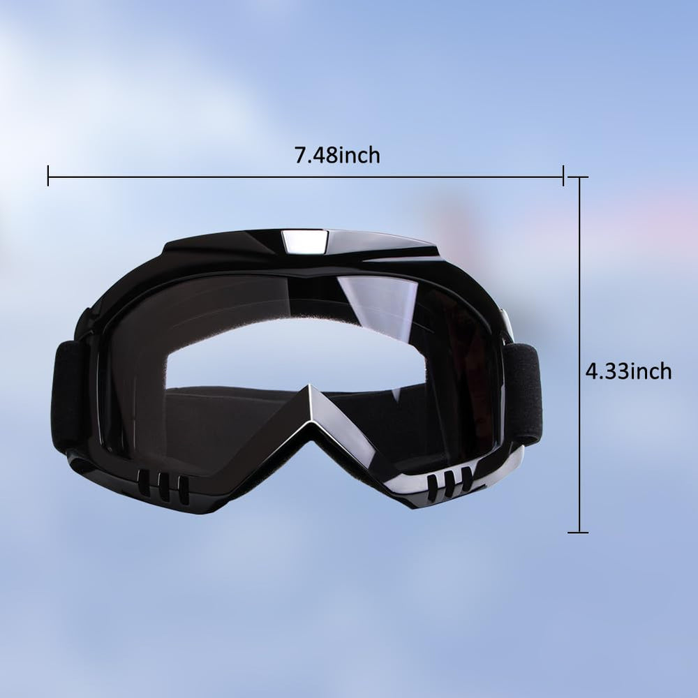 LMAVAG goggles worn on motorcycle in action for eye protection demonstration