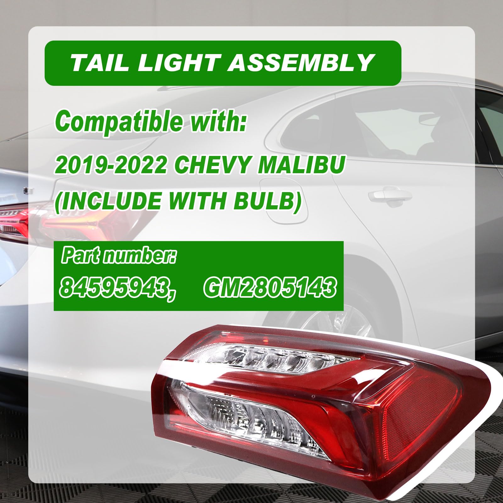 Lochnchn close-up of tail light lens highlighting durable ABS finish