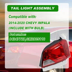 Lochnchn tail light rear view with wiring connector showing easy plug-and-play