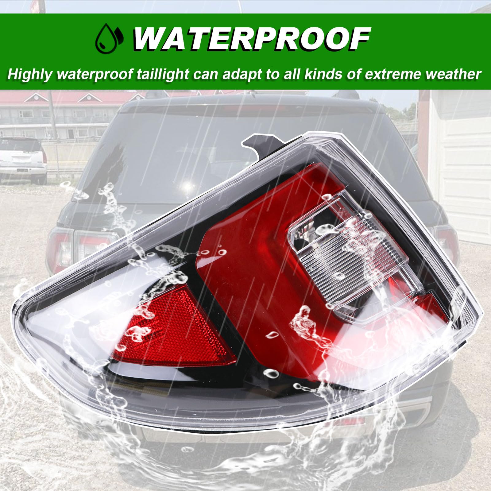 Lochnchn tail light rear housing with connector for easy plug-and-play