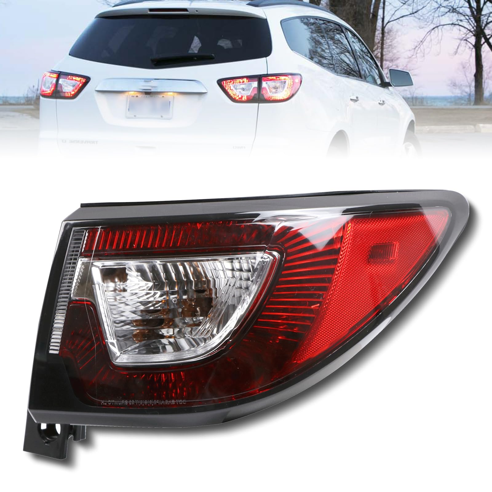 Lochnchn right tail light front view showing clear lens and improved visibility