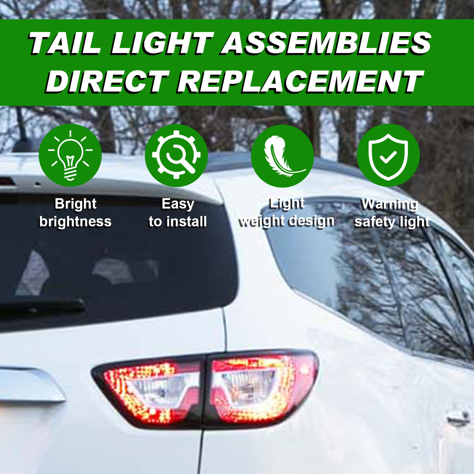 Lochnchn tail light held in hand to show size and fit for passenger side