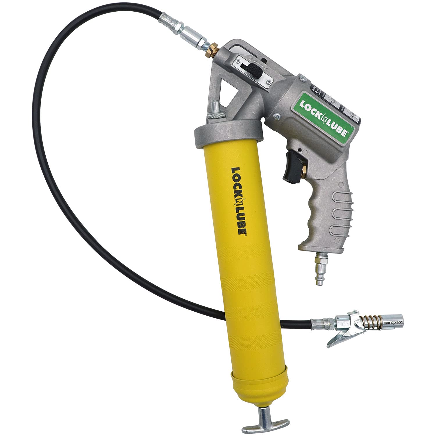 LockNLube aluminium die-cast head detail demonstrating durable construction