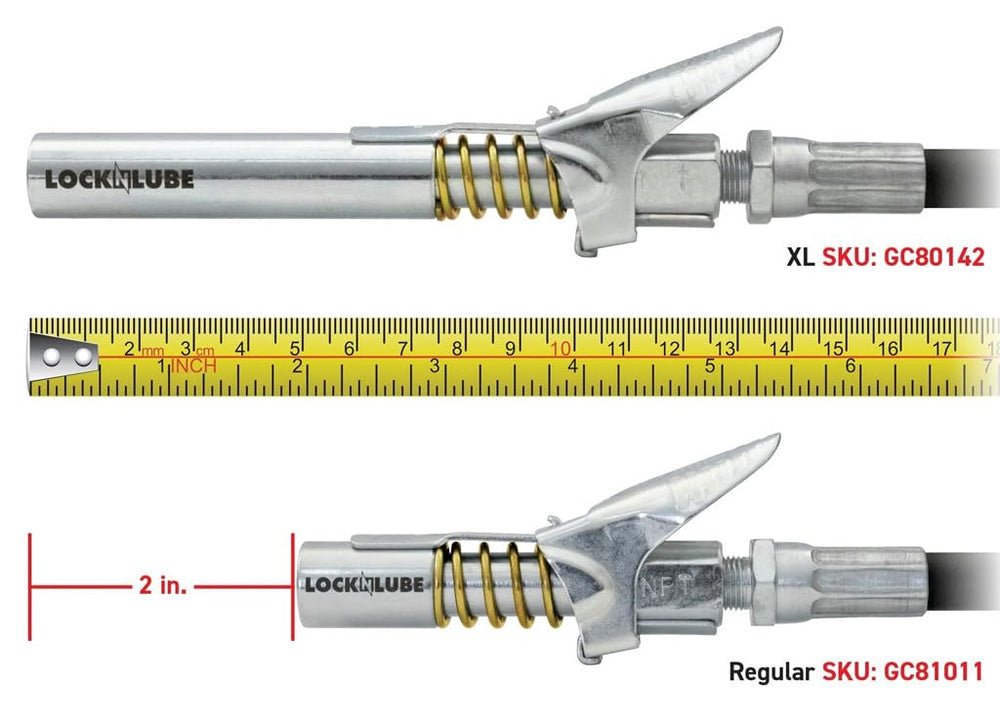 LockNLube retail packaging and label showing product ID and durability benefit