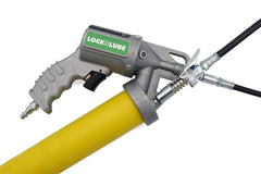 LockNLube T-pull locked open during cartridge loading for quick changeover
