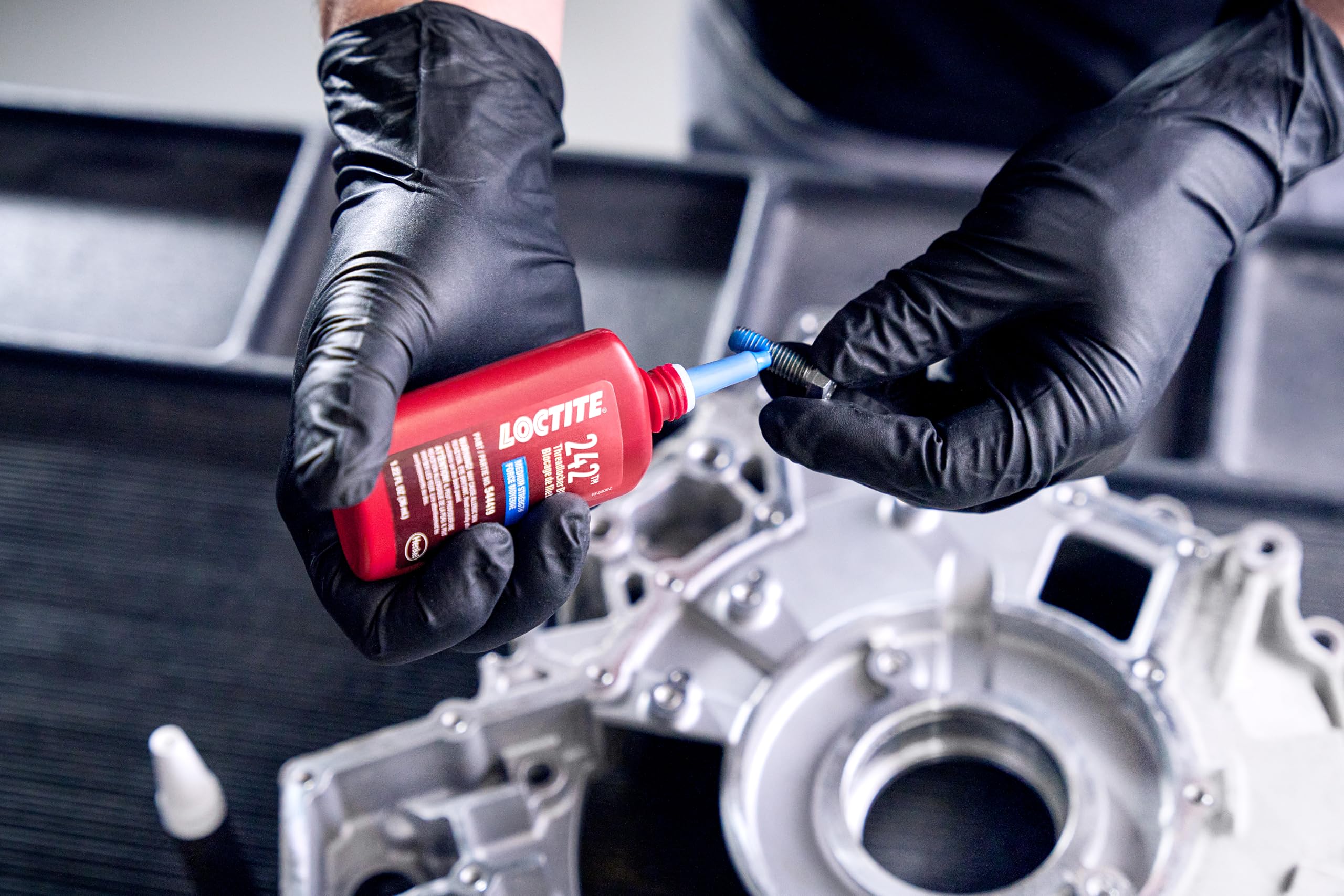Loctite 242 bottle with packaging and technical specs for informed purchase