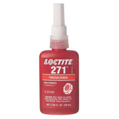 Loctite 271 red bottle front view showing label and 250 mL size for durable thread locking