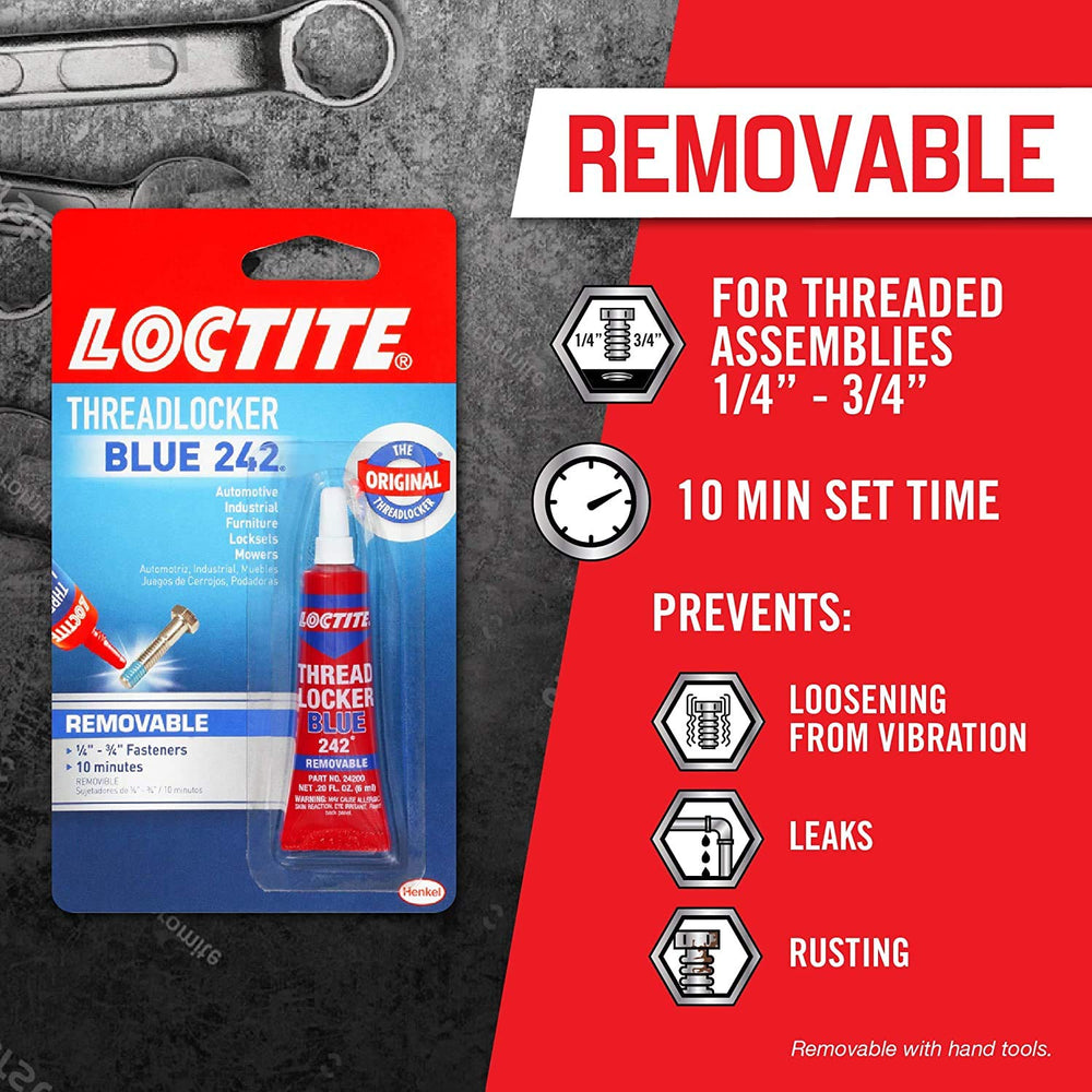Loctite on stainless threads protecting against corrosion and loosening