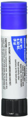 Loctite Blue stick application close-up on threaded bolt for precise, no-drip placement