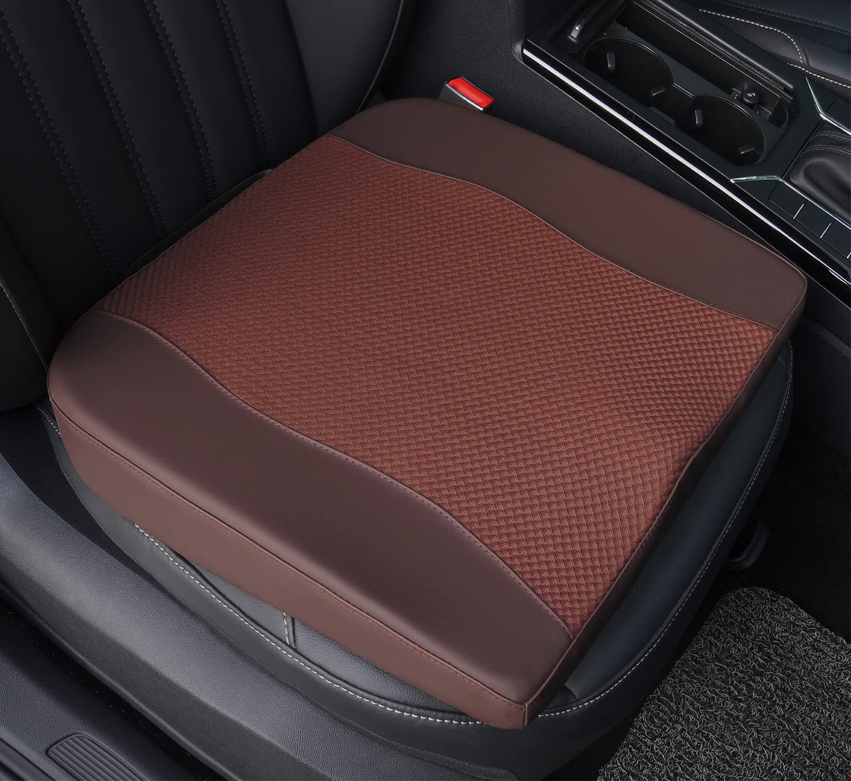 Lofty Aim front view car seat cushion showing ergonomic shape and improved posture