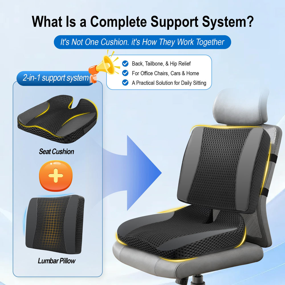 Lofty Aim seat cushion in use from driver angle enhancing visibility and comfort