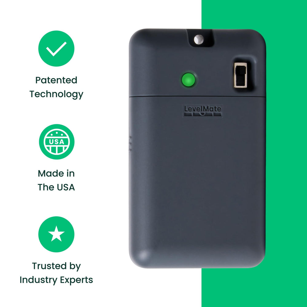 LogicBlue LevelMateMAX box and included screws and manual showing everything needed benefit