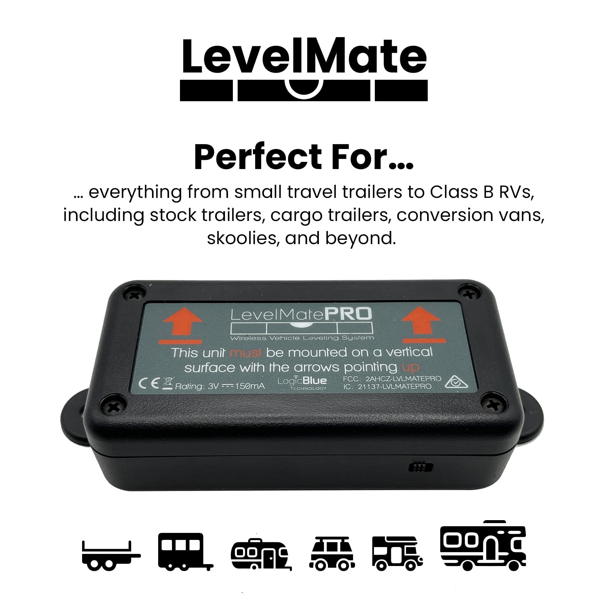 LogicBlue alongside a coin to show LevelMatePRO compact size and portability