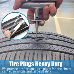 LOGOL insertion demo on tire showing quick roadside repair capability