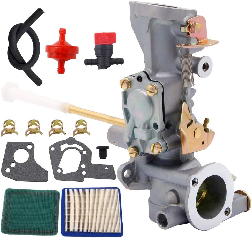 Loiezuir carburetor front view showing mounting flanges and ports for easy replacement