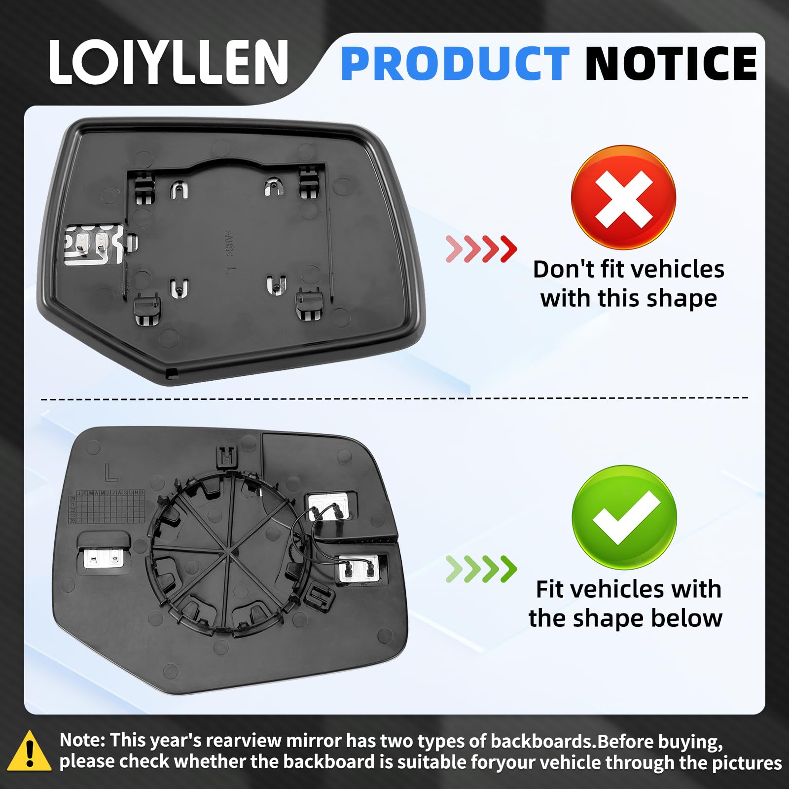 LOIYLLEN backboard detail showing heating element for quick defrost benefit