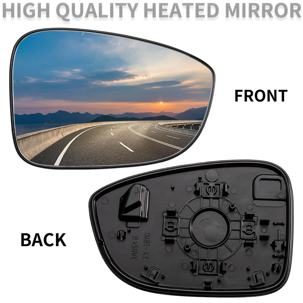 LOIYLLEN mirror glass backed with ABS detail for secure mounting