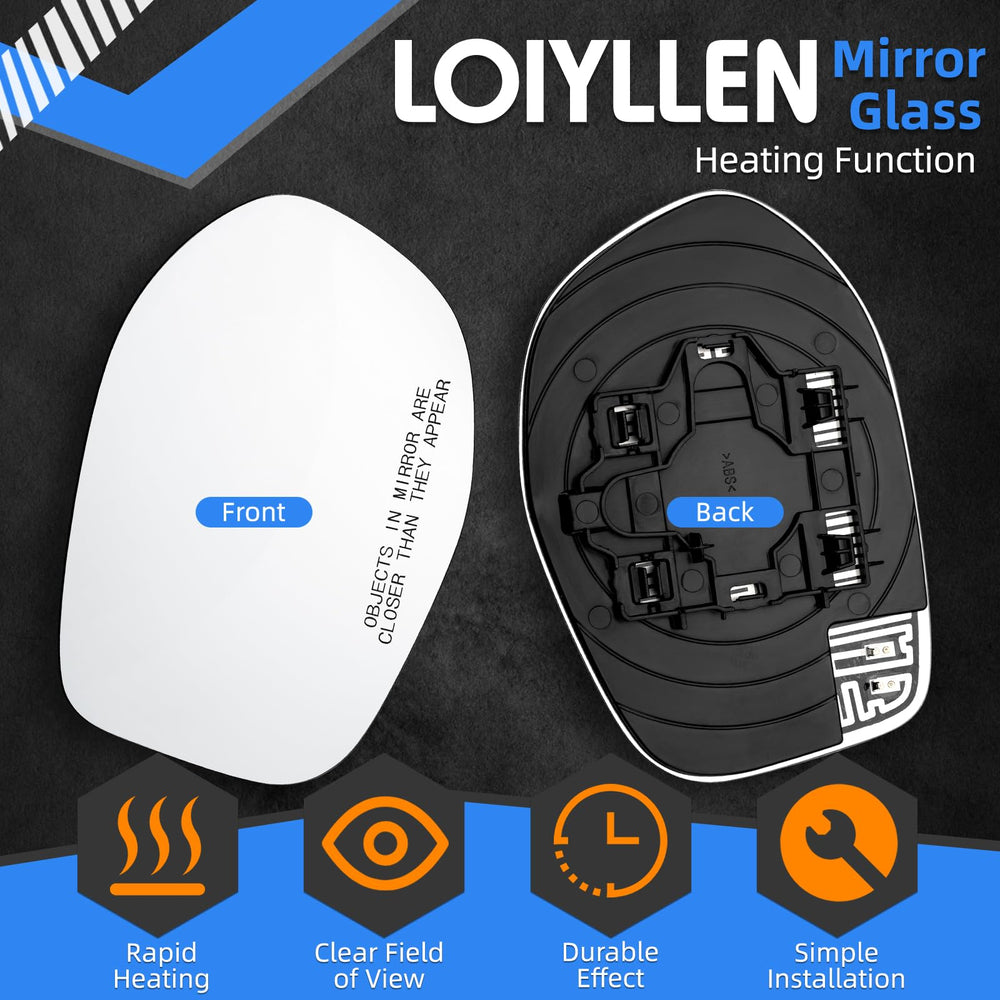 LOIYLLEN mirror backplane with heater element demonstrating quick defog benefit
