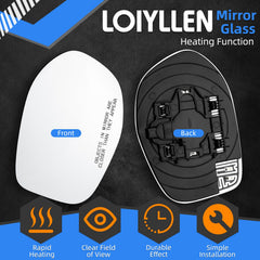 LOIYLLEN mirror backplane with heater element demonstrating quick defog benefit