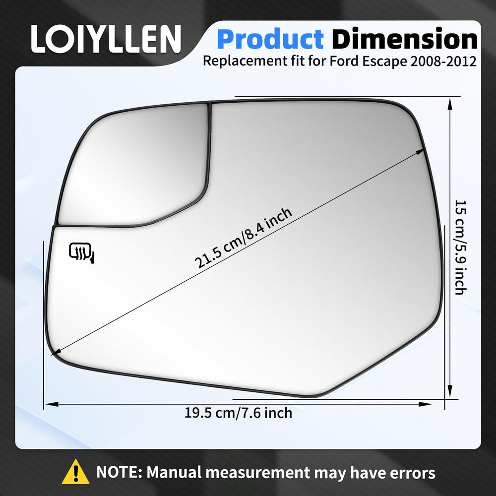 LOIYLLEN packaged mirror with installation diagram for easy DIY installation