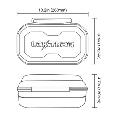 LOKITHOR CASE003 open displaying top compartment and lower shaped cavity for organization
