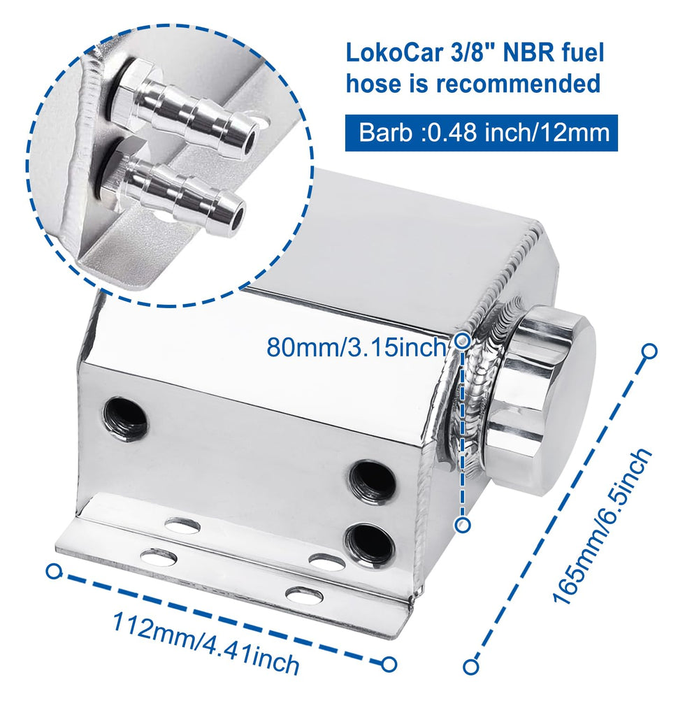 LokoCar bottom port closeup showing radiator overflow connection benefit