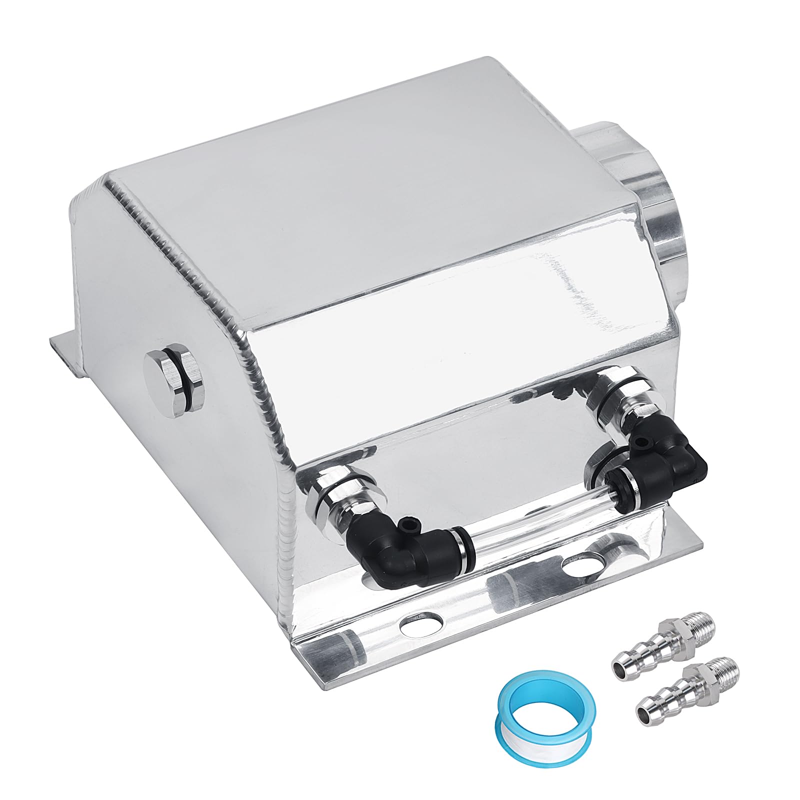 LokoCar silver reservoir front view showing compact design and durability