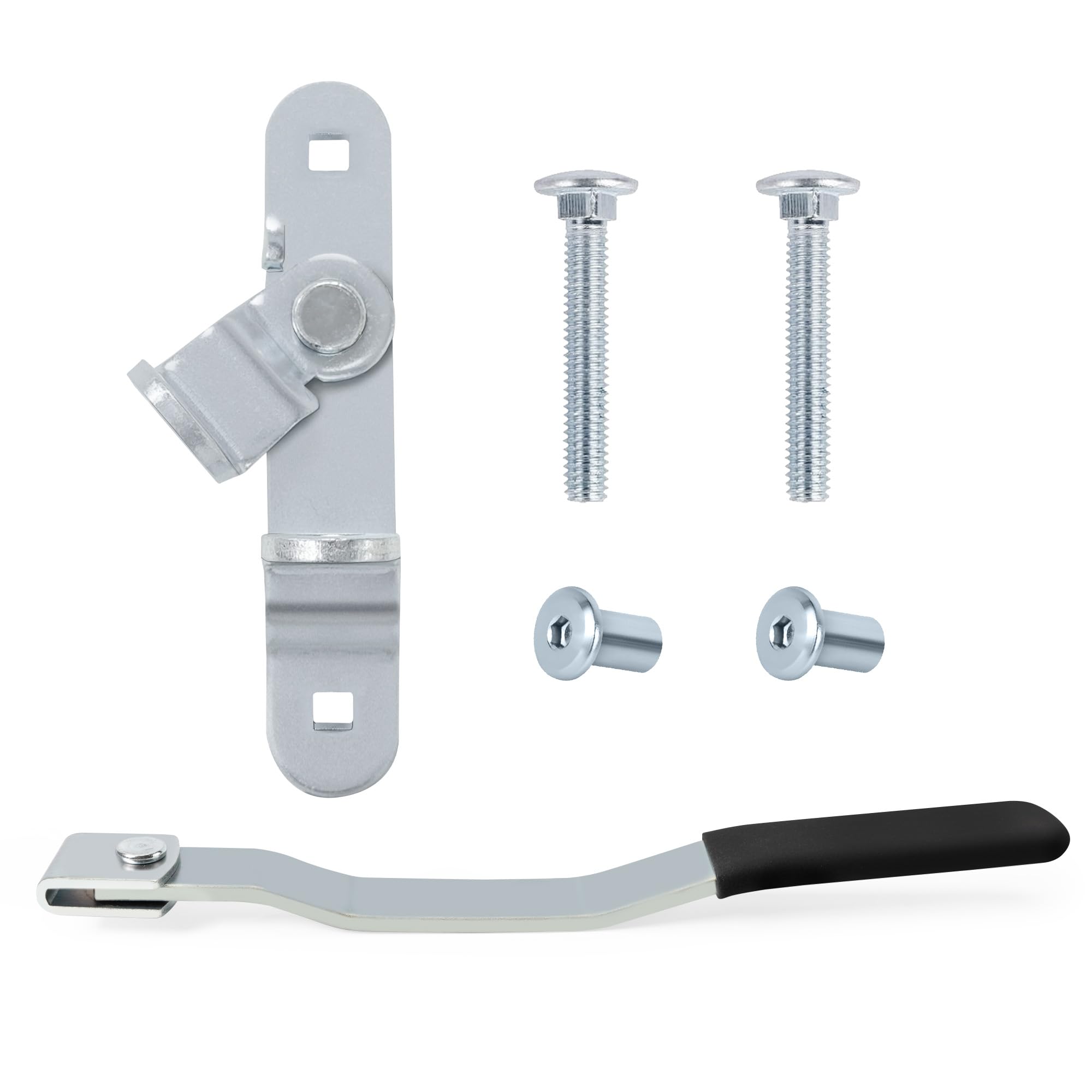 LONFFERY front view of hasp lock showing padlock slot and sturdy build benefit