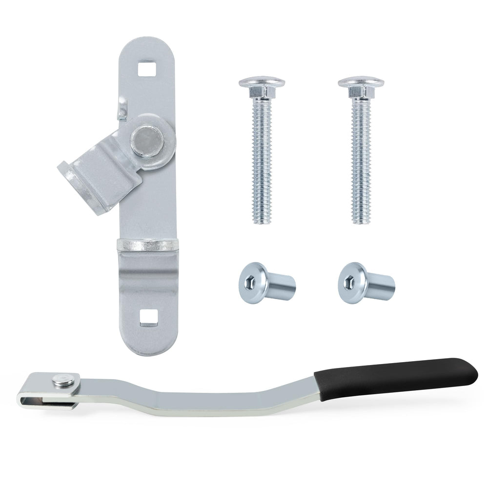 LONFFERY front view of hasp lock showing padlock slot and sturdy build benefit