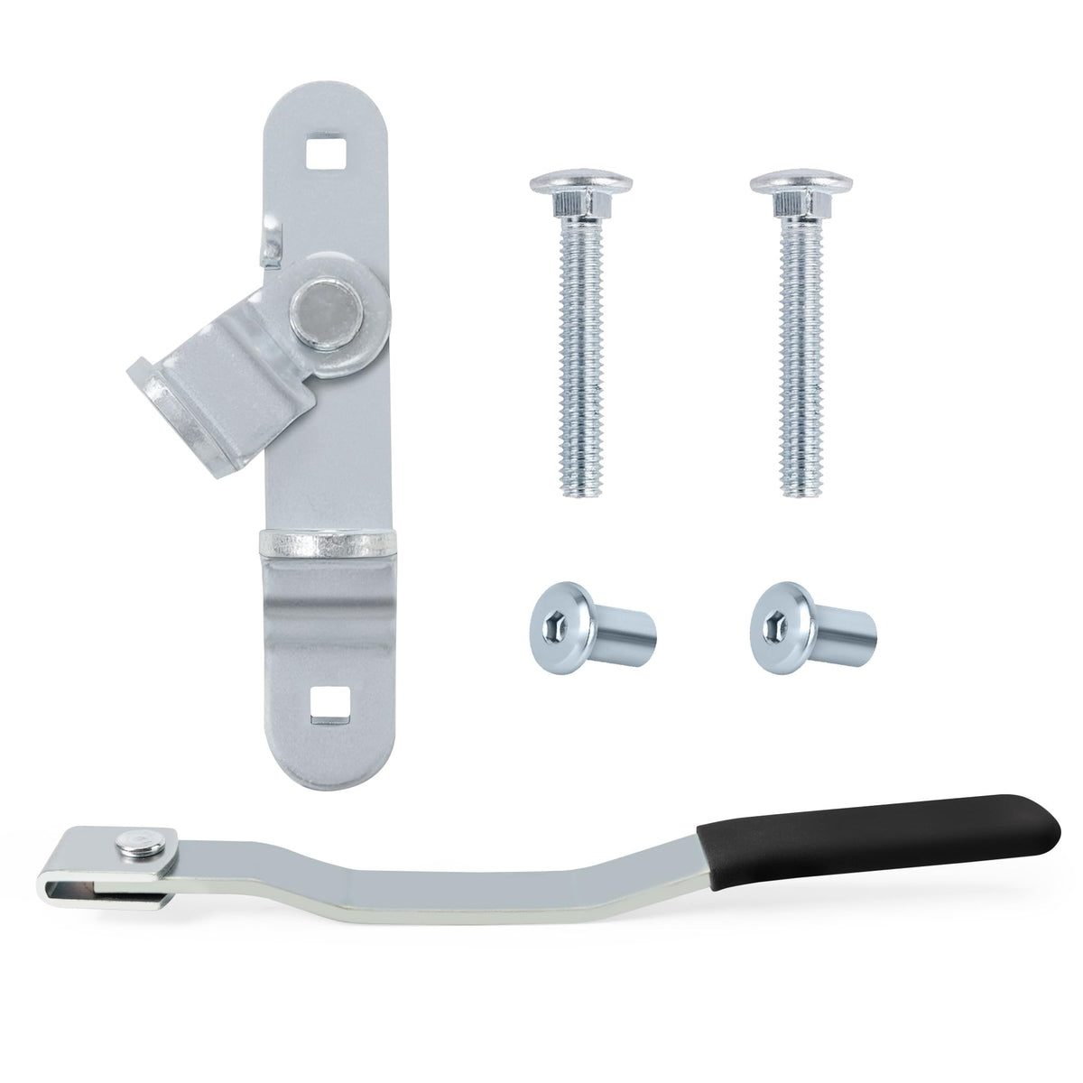 LONFFERY front view of hasp lock showing padlock slot and sturdy build benefit