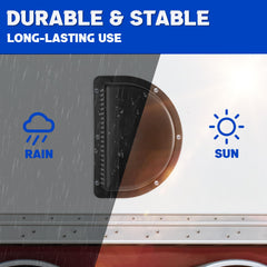 Lonffery vent installed on trailer demonstrating weatherproof outdoor protection
