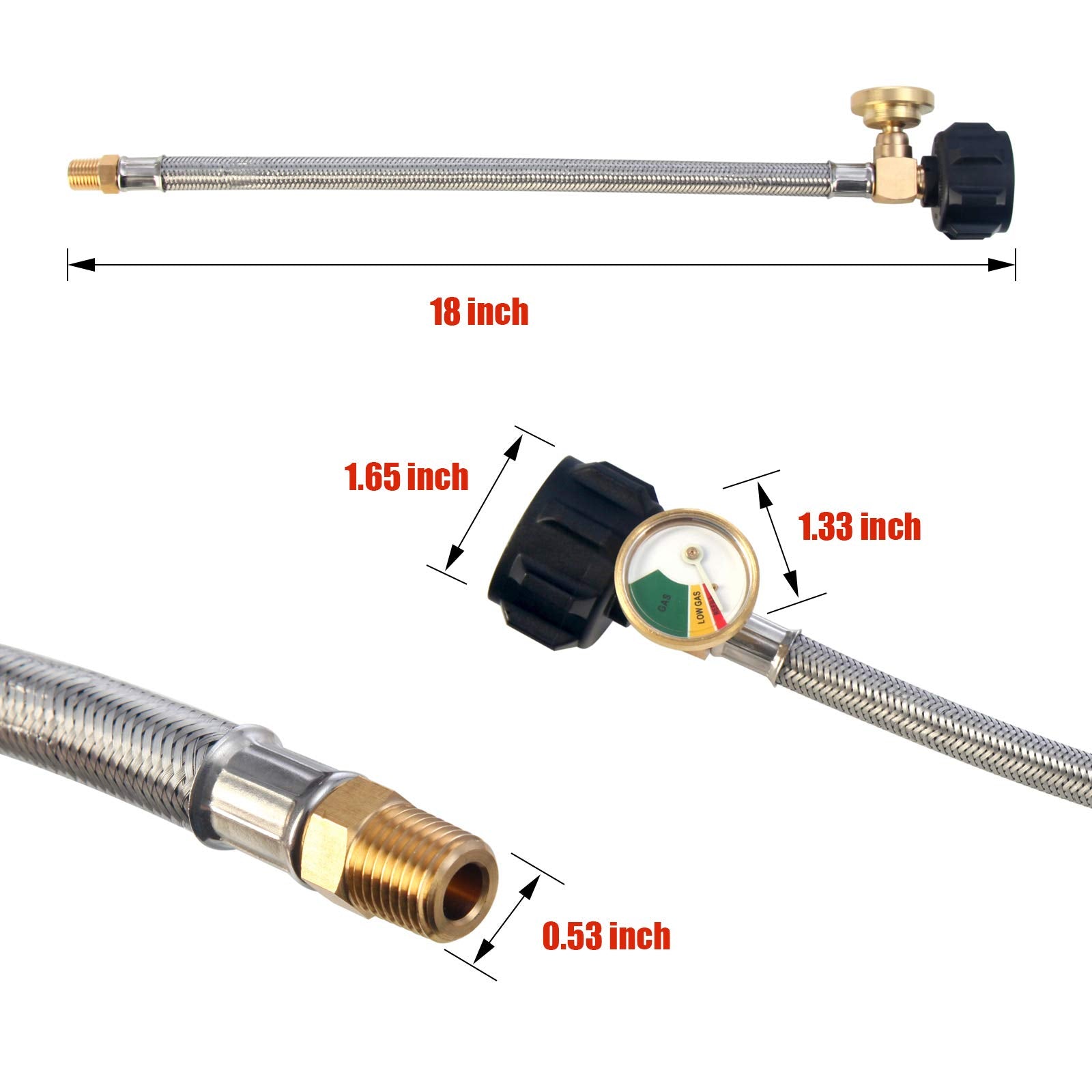 LONGADS brass fitting close-up showing secure threads for airtight connection benefit