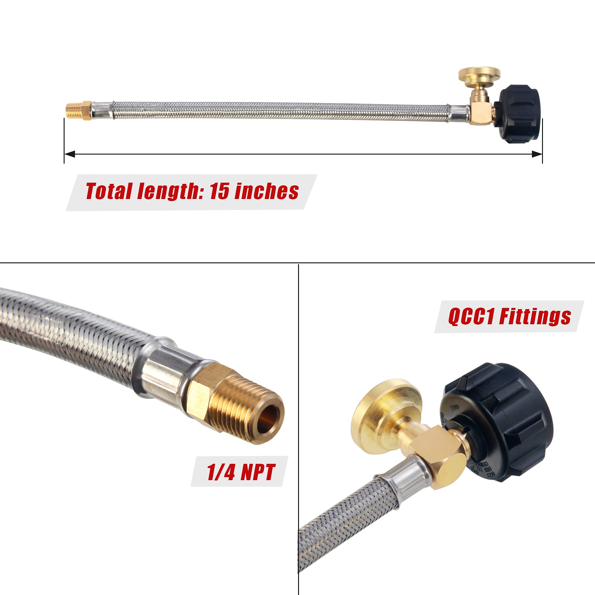 LONGADS hose next to ruler size comparison illustrating compact 18-inch length benefit