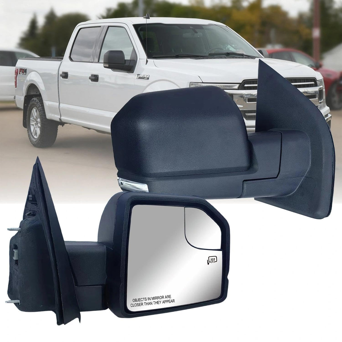 LONGLING passenger right mirror front view showing fit and finish benefit