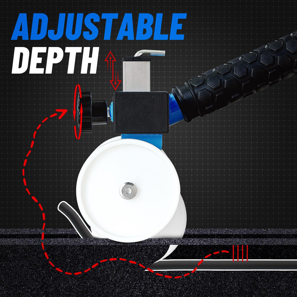 LookFox close-up of center wheel and adjustment screw demonstrating precise depth control