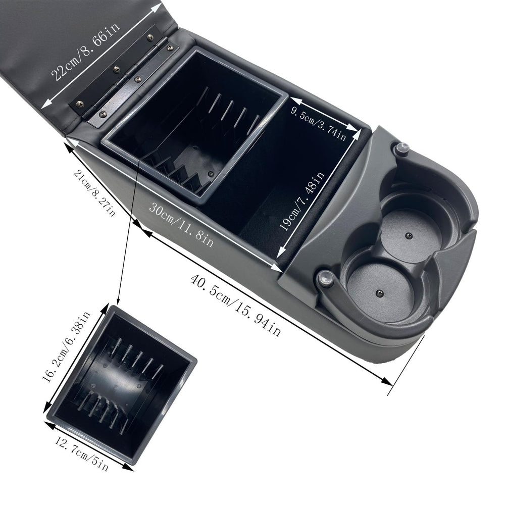 LOOYE close-up of cup holders providing secure drink stability