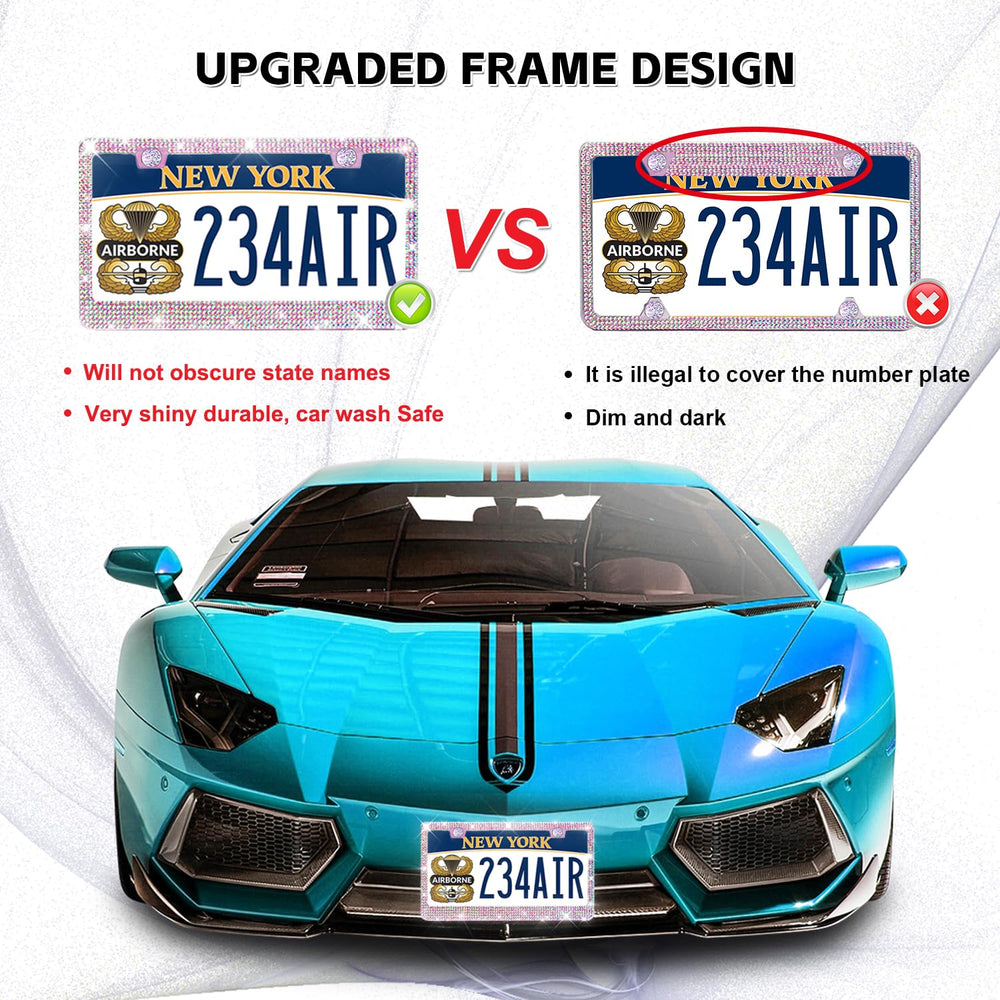 Lord Eagle frame installed on sedan front showing stylish exterior upgrade