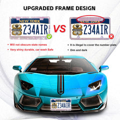 Lord Eagle frame installed on sedan front showing stylish exterior upgrade