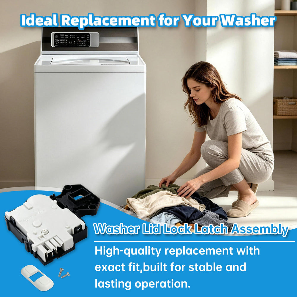 LOTMOVE installed on washer in laundry room showing professional repair benefit