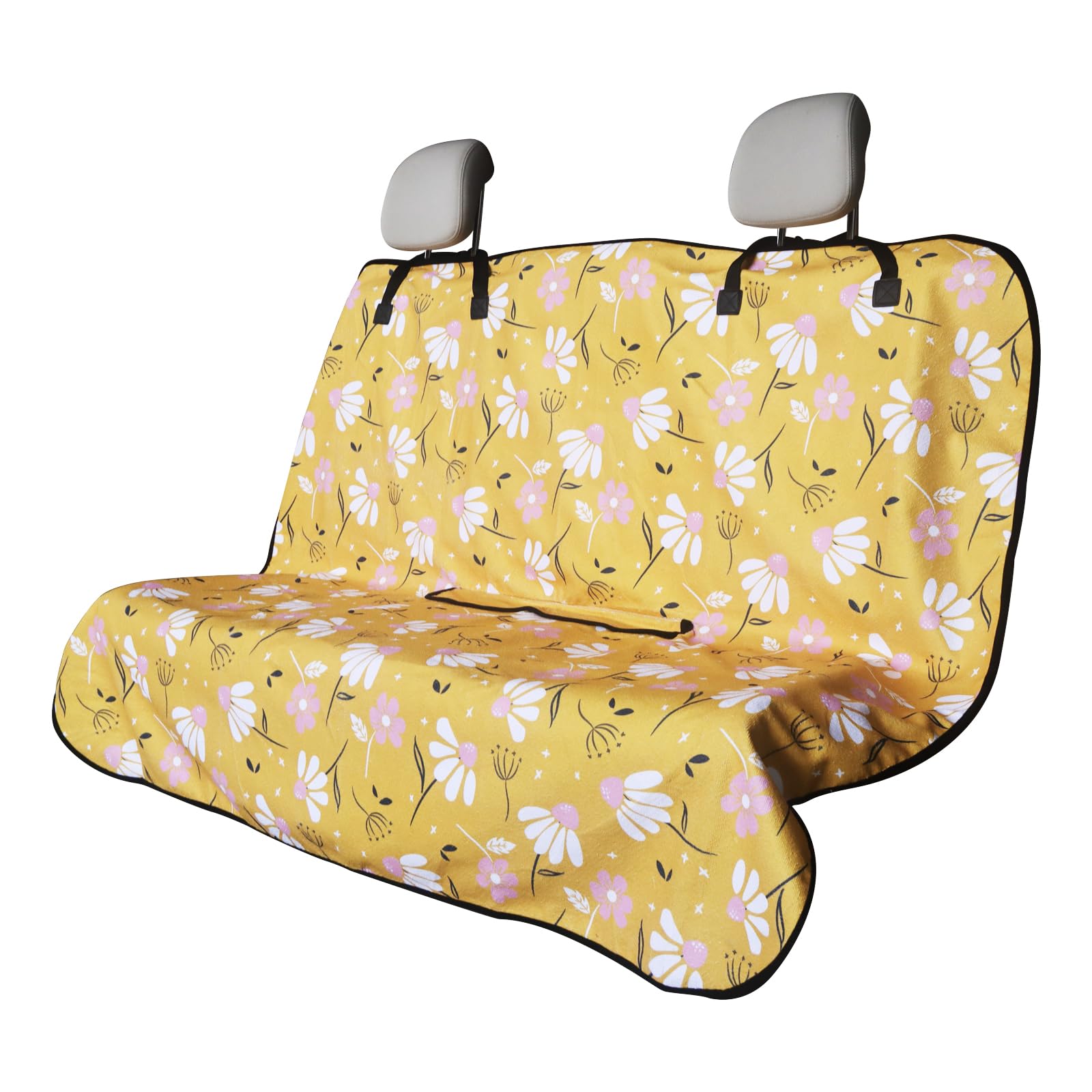 LoyaGour front view showing chamomile yellow pattern and neat fit
