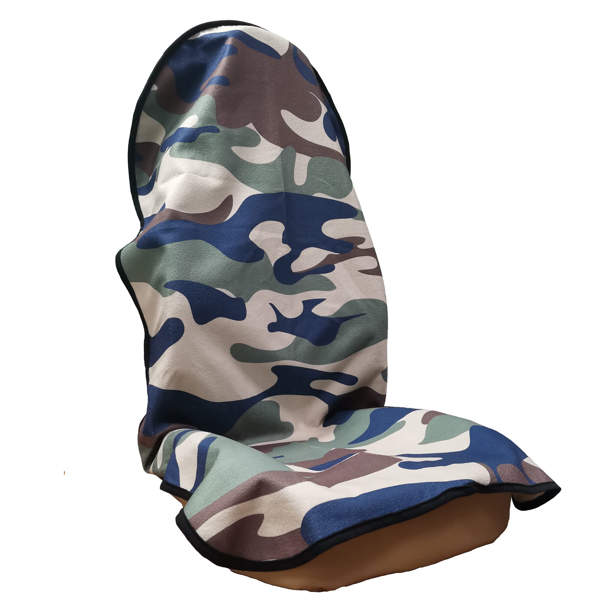 LoyaGour front view showing full camouflage cover protecting seat