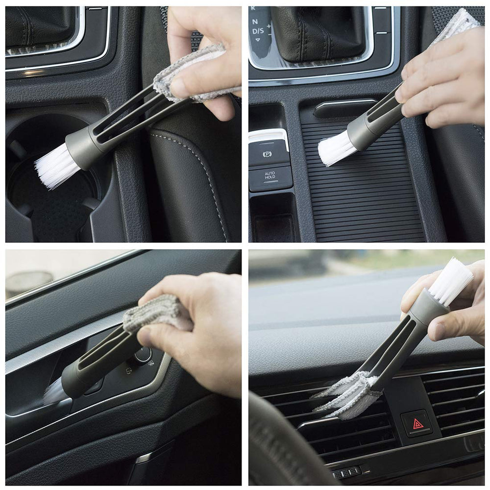 Loyakuu duster next to hand illustrating compact storage size
